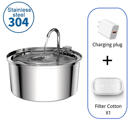 3.2L Stainless Steel Cat Water Fountain Automatic Drinker